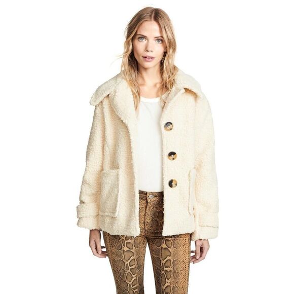 Free People So Soft Cozy Peacoat Ivory Medium - Picture 1 of 13